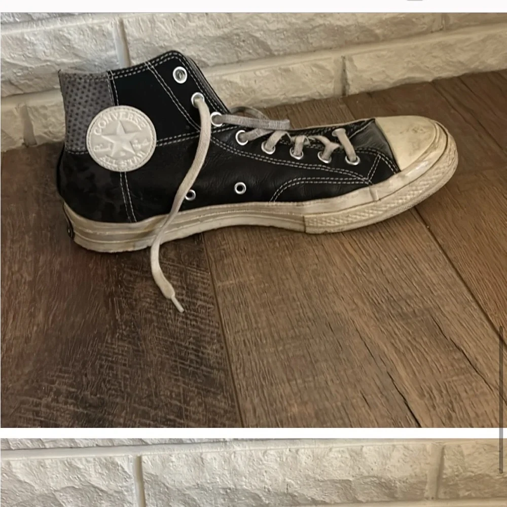 Converse Black and White High Top Sneakers - Picture 5 of 11